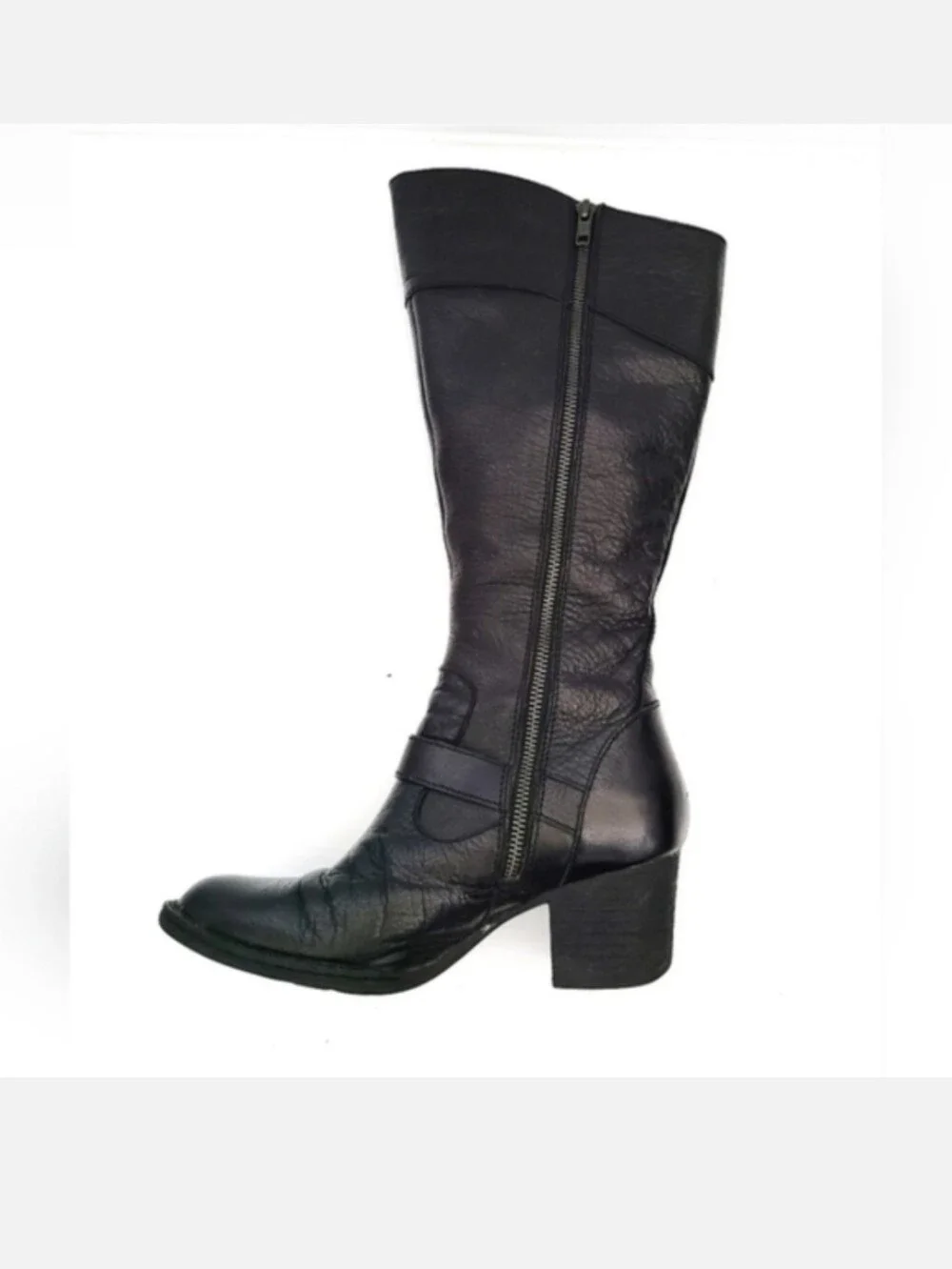 BORN Shaylee Tall Black Leather Boots